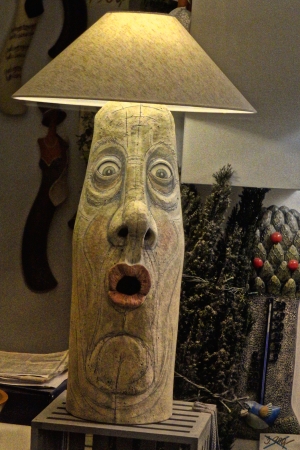 funny lamp with face